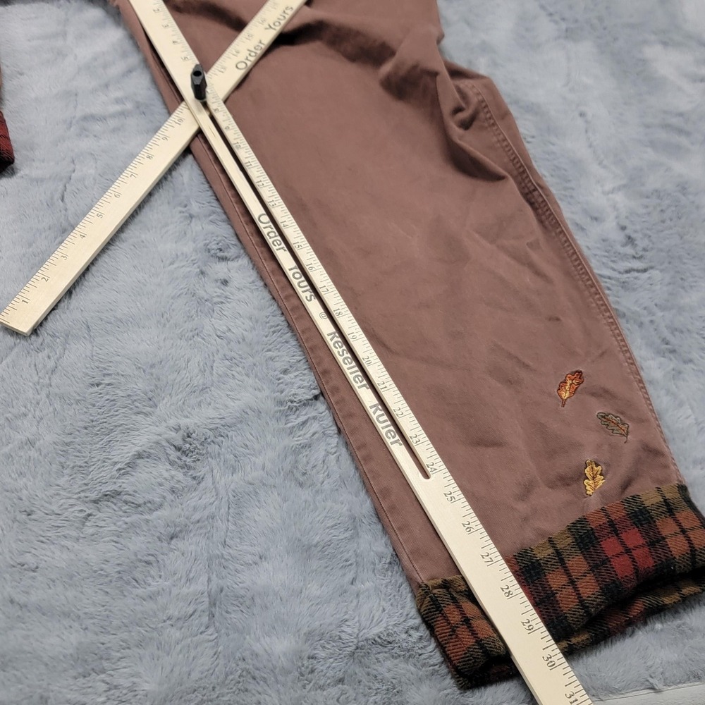 Vintage Mandal Bay Overalls Womens XL Brown Happy Harvest Scarecrow Fall Plaid - Picture 10 of 16
